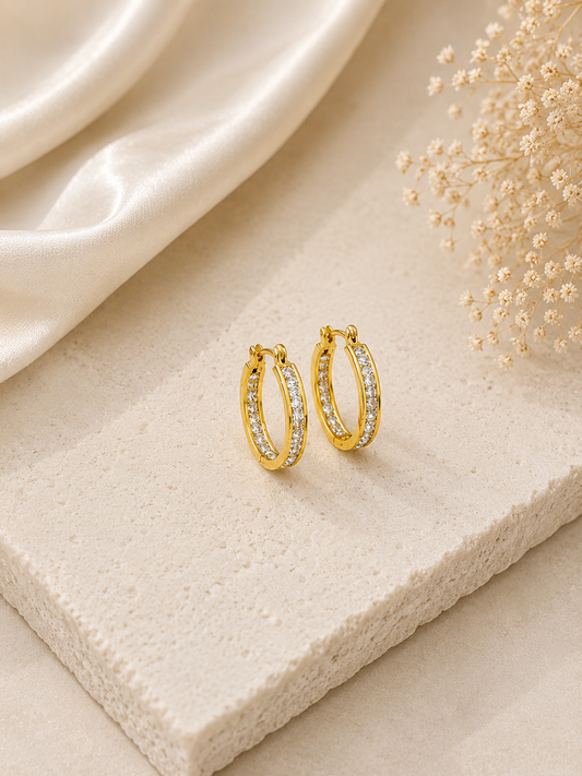 Crystal Luxe Hoop Earrings