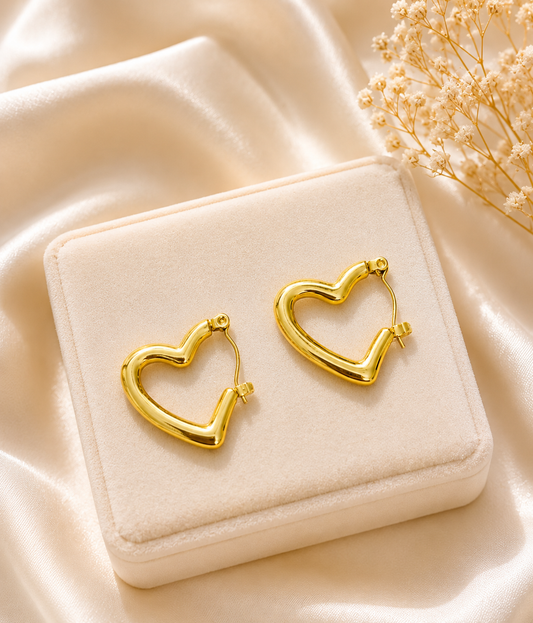 Mini Heart Hoop Earrings