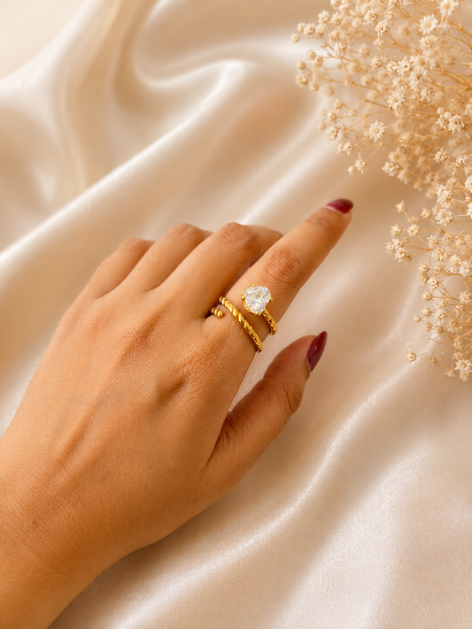 Heart Swirl Ring