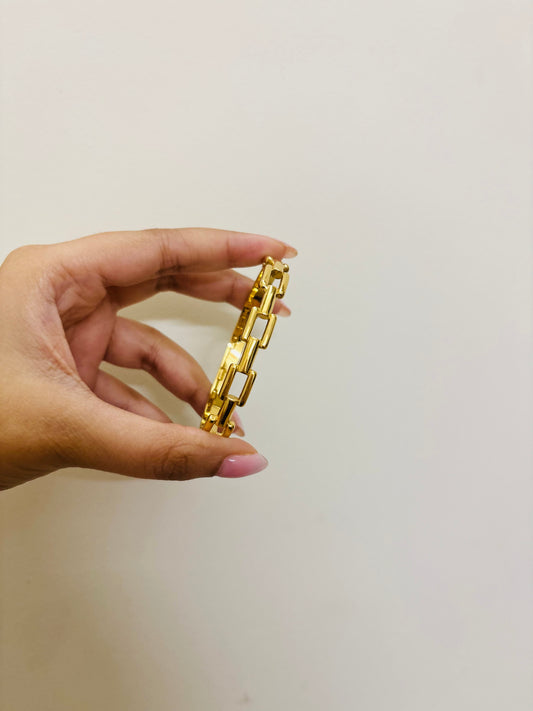 Golden Chain Link Kada Bracelet