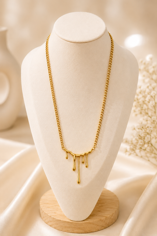 Golden Melt Statement Necklace