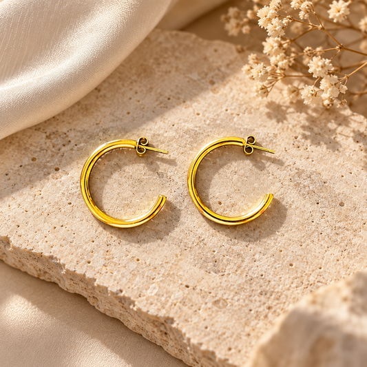 Classic Half Hoop Earrings