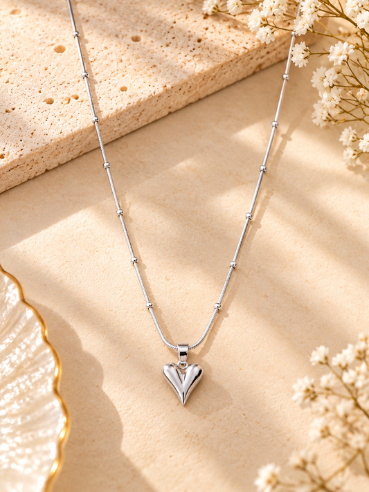 Classic Silver Heart Necklace