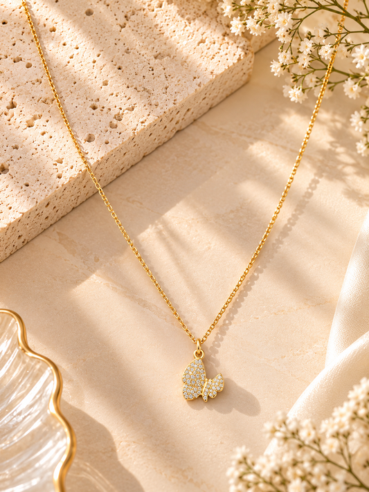 Crystal Butterfly Necklace