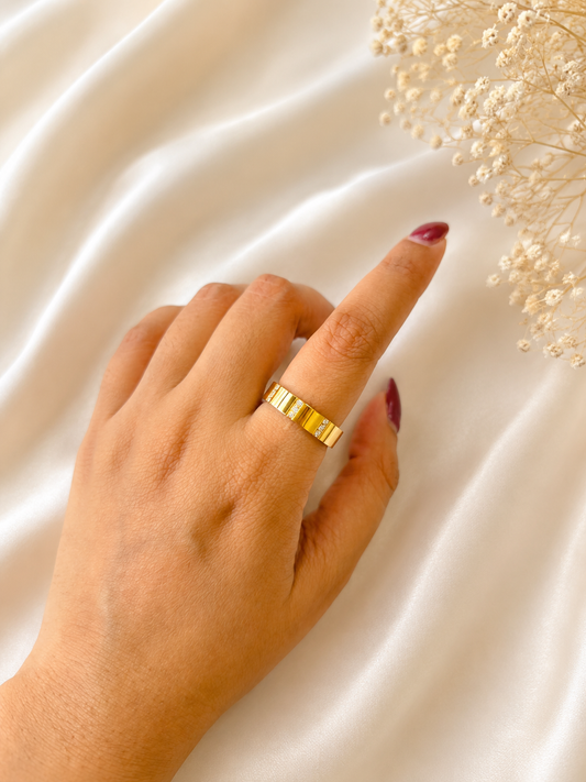 Triple Diamond Band Ring